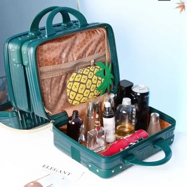 14 inch Mini Travel Suitcase Cosmetic Box Hand Luggage Organizer Makeup Case Small Password Box Boarding Case 3