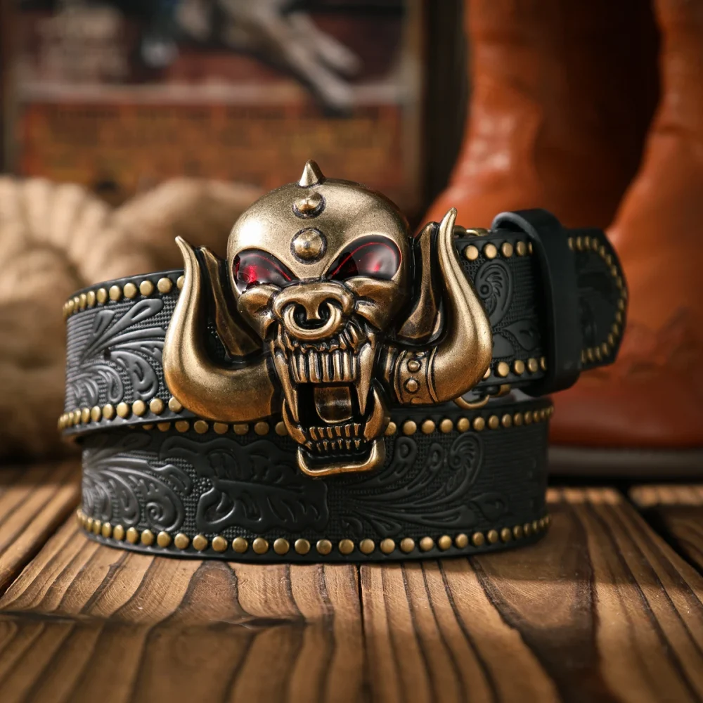A casual and retro belt, a waist accessory for Western-style clothing, metal buckle, PU belt, suitable for both men and women 3