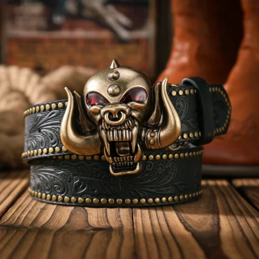 A casual and retro belt, a waist accessory for Western-style clothing, metal buckle, PU belt, suitable for both men and women 3