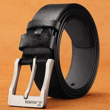 Men's Genuine Leather Business Belt - Fashion Luxury Designer Dating Party High Quality Metal Buckle Jeans Casual Waist Belt 2