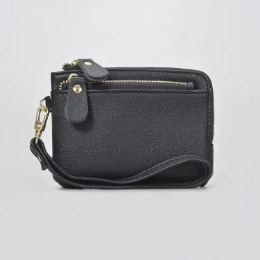Fashion Wallets Multi Card Slots Solid Color Keychain Wallet Multi Functional Coin Pocket Women Lipstick Earphone Storage Pouch 4