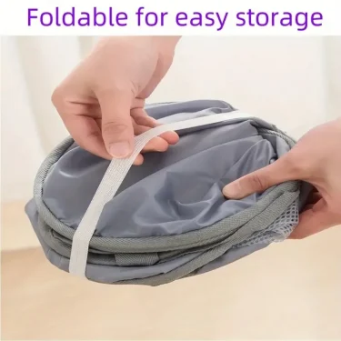 Extra-Large Mesh Laundry Hamper with Handles Foldable Versatile Storage Bag for Dirty Clothes in Multiple Rooms Laundry Baskets 5