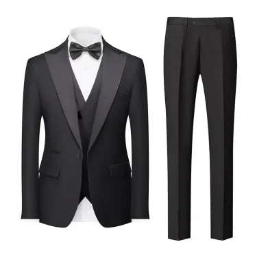 2025 New Classic Men's 3-Piece Blazer Vest And Pants Formal Evening Party Classic Wedding Formal Stylish Suit Set For Wedding 4