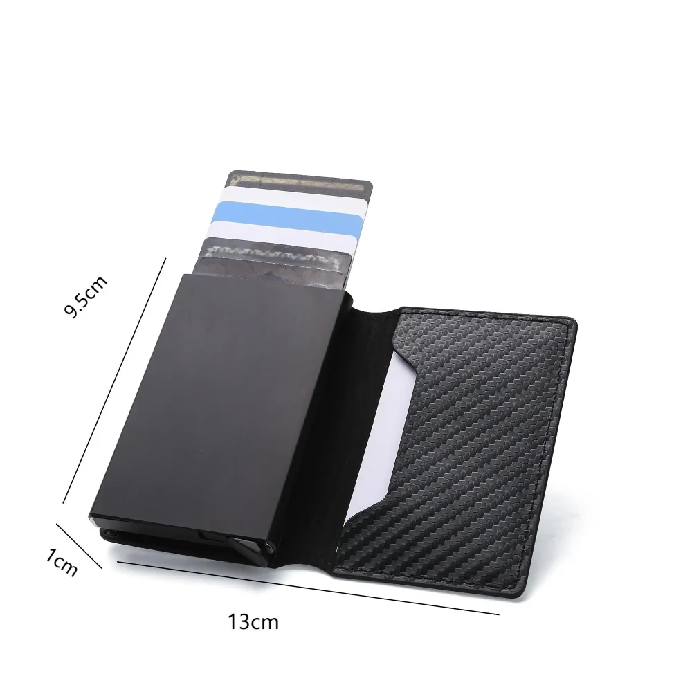 Anti-theft RFID credit card holder minimalist wallet pocket slim card holder card holder pu leather for men and women 4