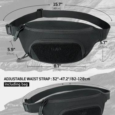 1TG Tactical Sling Bag for Men, Fanny Pack Waist Bag for Men Women Crossbody Bag Waist Pack Tactical Fanny Pack for Hiking Yoga 3