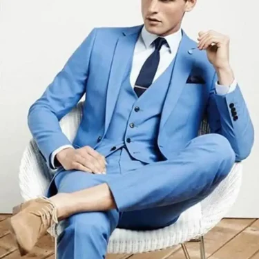 Elegant Pink Men's Suits 3 Piece Notch Lapel Casual Tuxedos for Wedding Groomsmen Suits Business Men Suits(Blazer+Vest+Pant) 6