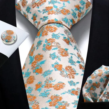 Luxury Floral Wine Ties For Men Wedding Party Business Necktie Handkerchief Cufflinks Set Men Suit Accessories Handmade Gravata 3