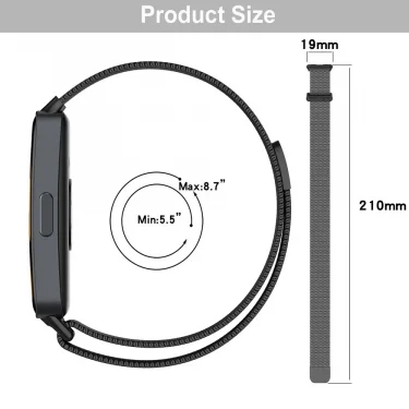Milanese Magnetic Loop Strap for Huawei Band 10 Stainless Steel Comfortable Wristband Belt Huawei Band 9 8 Bracelet Accessories 6