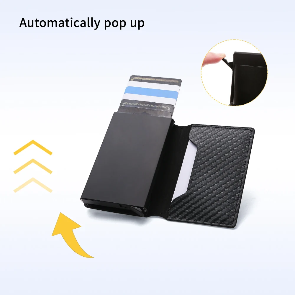 Anti-theft RFID credit card holder minimalist wallet pocket slim card holder card holder pu leather for men and women 2