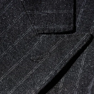 Deep Grey Stripe Men Suits Set Blazer Vest Pant Wedding Groom Wear England Slim Fit Style Normal Businessman Daily Party Suit 3