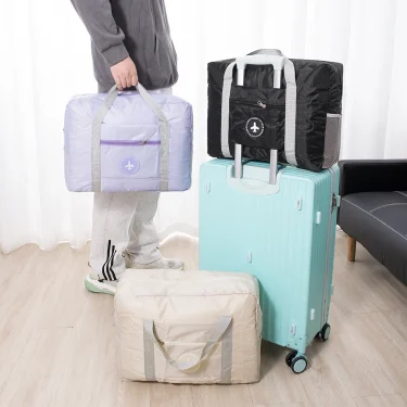 Large Capacity Foldable Airplane Bag, Travel Bag, Lever Lift, Portable Storage Bag, Sports and Fitness Bag organizer storage bag 6