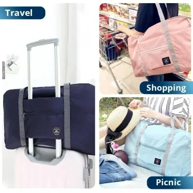 2 Pack Foldable Travel Duffel Bag for Airlines Carry on Bag Weekender Overnight Hospital Tote Bag Gym Duffel Bag Women Men 5