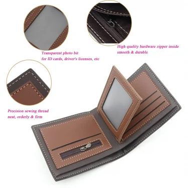 Personalized Engraved Photo Wallet for Husband - Custom Father's Day Gift with Picture & Name, Stylish Bifold Design 5