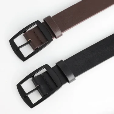 New Men's High-Quality PU Leather Belt Metal Pin Buckle Belt Leisure Business Waistband Fashionable Lady Accessory Designer Belt 3