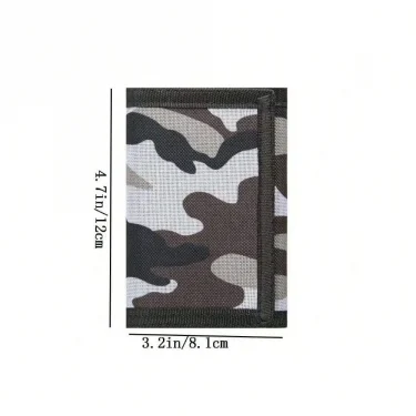 Camo Print Kids Wallet with Lanyard for Boys Girls Teens Trifold Wallet for Men Women Army Camouflage Wallets Credit Card Holder 3