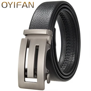 Men's Leather Belt Fashion Automatic Buckle Belt for Popular Business High Quality Male Belt 1