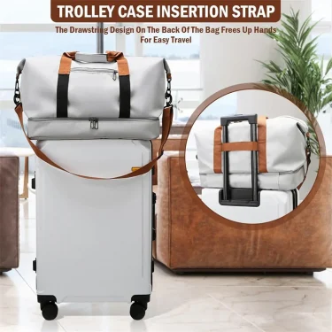 Fashion Travel Bags For Women Large Capacity Men's Sports bag Waterproof Weekend Sac Voyage Female Messenger Bag Dry And Wet 3