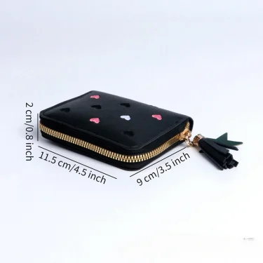 Wallet Women Ladies Mini Tassel Wallets Cute Short Zipper Lovely Pu Leather Coin Purse Female Hand Wallet Кошелек Для Женщин 6