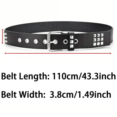 Trend Rivet Belt Heavy Metal Belt Men Women Punk Nightclub Rock Style Belt Jeans Belt Y2K Belt Fashion Decoration Women's Belts 3