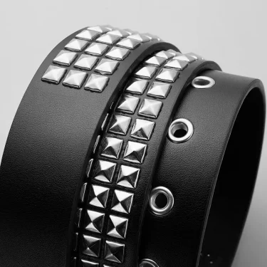 Trend Rivet Belt Heavy Metal Belt Men Women Punk Nightclub Rock Style Belt Jeans Belt Y2K Belt Fashion Decoration Women's Belts 6