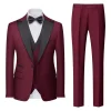 Wine red 3Pcs