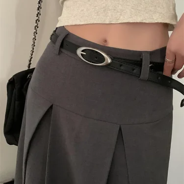Vintage Belt Moon Star Punk Crescent Decoration Couple Y2k Buckle Metal Gothic Men Women Pu Leather Waistband Jeans Pants Belt 2