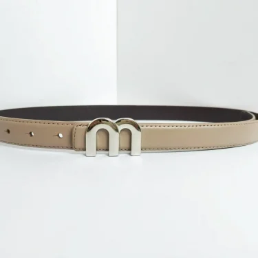 Women's belt M. Belt high-quality gold buckle is best matched with dress jeans women's belt 5