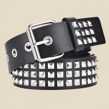 Trend Rivet Belt Heavy Metal Belt Men Women Punk Nightclub Rock Style Belt Jeans Belt Y2K Belt Fashion Decoration Women's Belts 1