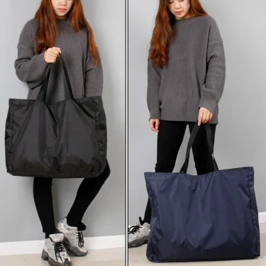 New Fashion WaterProof Travel Bag Large Capacity Handheld Bag Solid Storage Pouch Women Nylon Folding Luggage Handbags 6