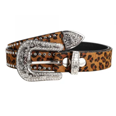 New Women's Retro Casual Trend Carved Buckle Belt For Women Men,Punk Rock Hip Hop Style Rivet Y2k Belts，Paired With Jeans，Skirts 6