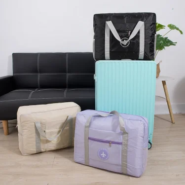 Large Capacity Foldable Airplane Bag, Travel Bag, Lever Lift, Portable Storage Bag, Sports and Fitness Bag organizer storage bag 4