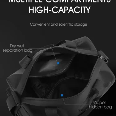 Zipper Large Capacity Oxford Travel Bags Solid Fitness Bags Thickened Fabric High Capacity Waterproof Luggage Sports Bags 4