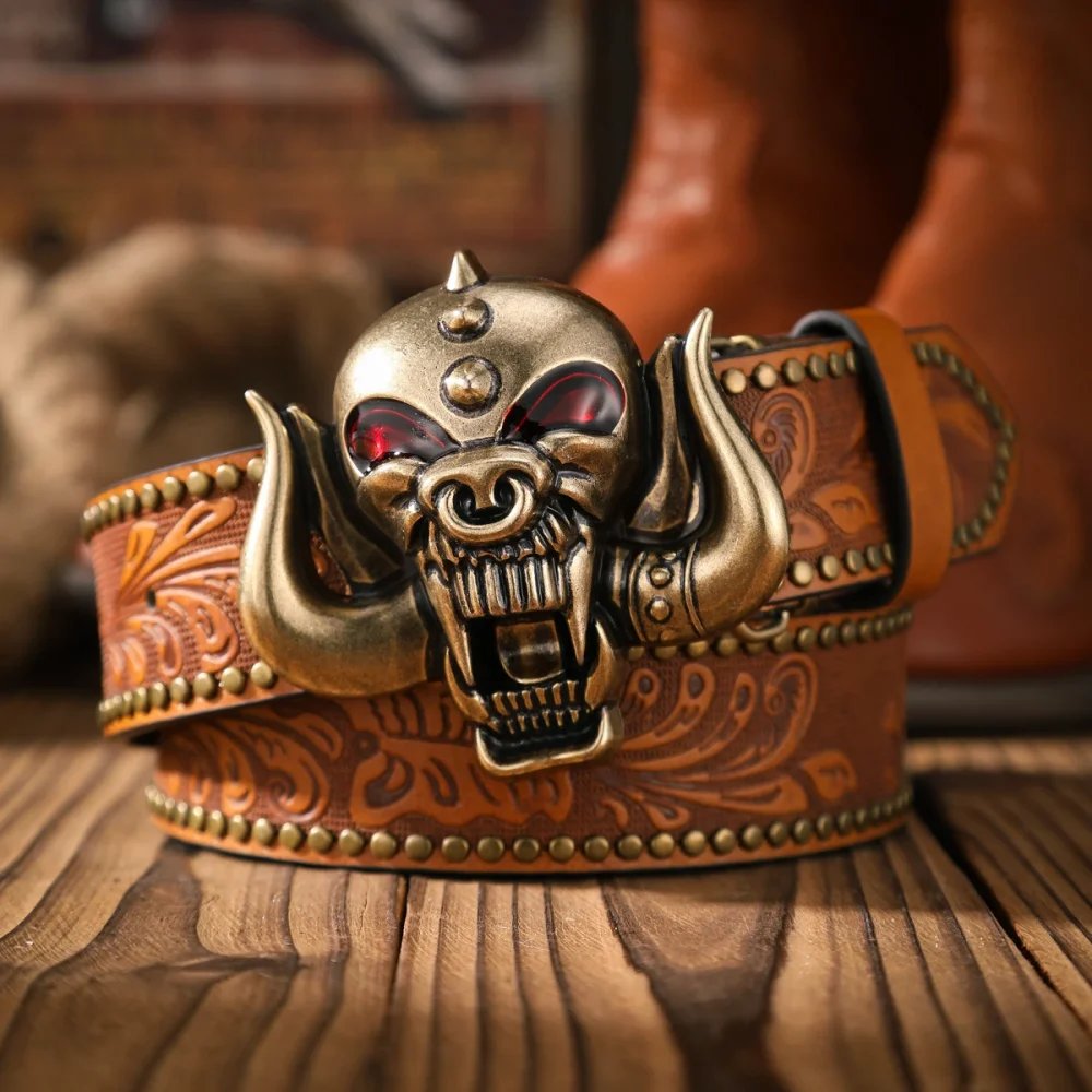 A casual and retro belt, a waist accessory for Western-style clothing, metal buckle, PU belt, suitable for both men and women 2