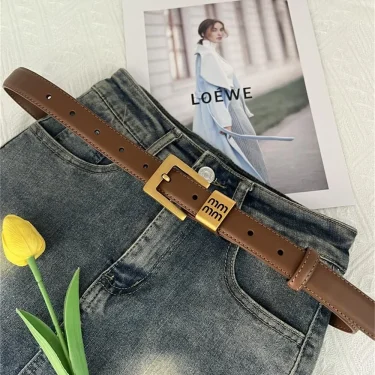Luxury New Double Genuine Leather Belt for Women Cowhide Suede Belts with Trendy Square Alloy Buckle Ideal for Dresses and Jeans 4