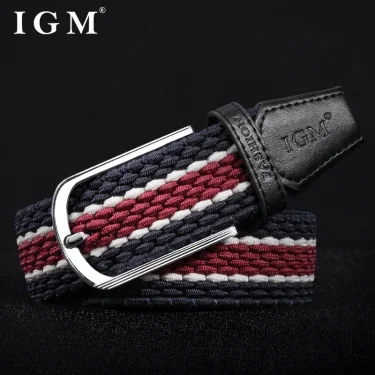 Men Women Stretch Belt For Unisex Knitted Braided Metal Pin Buckle Male Canvas Pants Jeans Elastic Belt 1