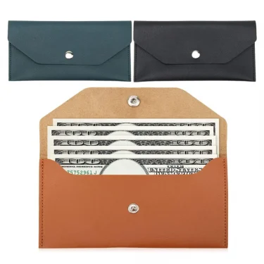 Envelope Wallet PU Leather Cash Envelope Wallet Classic Fashion Long Women's Wallet Ferrule Name Card Holder Gift 6