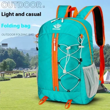 Large Capacity Folding Travel Backpack Outdoor Sports Ultra-light with Breathable Shoulder Straps for Traveling and Hiking 4