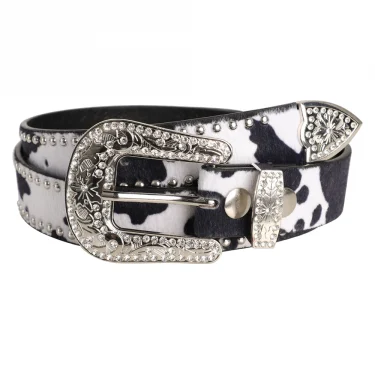 New Women's Retro Casual Trend Carved Buckle Belt For Women Men,Punk Rock Hip Hop Style Rivet Y2k Belts，Paired With Jeans，Skirts 4