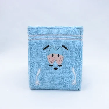 Cute Towel cloth embroidered anime fashion wallet, designer personalized ID card holder 3