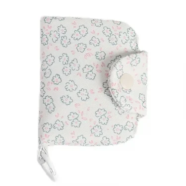 1 Pc Cute Student Coin Purse Card Simplicity Floral Korean Fashion Wallet Card Holder for Girls Portable Cute Small Storage Bag 6