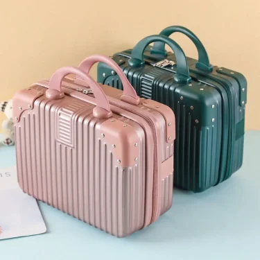 14 inch Mini Travel Suitcase Cosmetic Box Hand Luggage Organizer Makeup Case Small Password Box Boarding Case 1