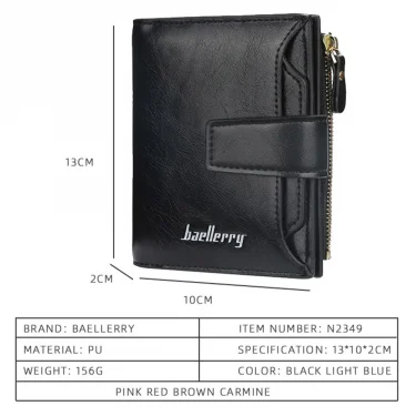 New Short Women Wallets High Quality Brand Card Holder Zipper Female Purse Coin Holder Wallets For Girl Money Clips 3