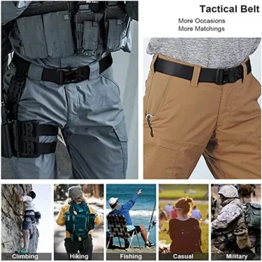 Genuine Tactical Belt Quick Release Magnetic Buckle Belt Soft Real Nylon Sports Accessories men and women belt 5