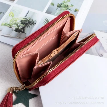 Wallet Women Ladies Mini Tassel Wallets Cute Short Zipper Lovely Pu Leather Coin Purse Female Hand Wallet Кошелек Для Женщин 3