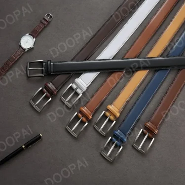 Men Belts High Quality Genuine Leather LONG Large Pin Buckle Metal Automatic Buckle Male Belts Strap Male 2