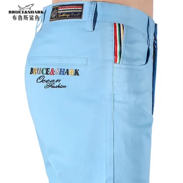 New Spring Summer Men's Orange pants Full Casual Fashion Straight Stretch Embroidery Man Trousers Business Pants Big Size 28-38 2