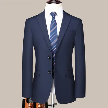 Two button men (suit + trousers) Korean version of fashion slim-fit business professional dress work formal two-piece set 4