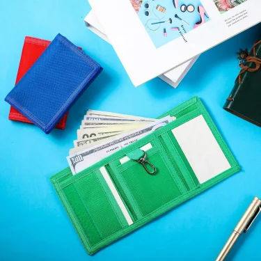 1PC Wallets Slim Wallet Trifold Sports Wallet Outdoor Canvas Wallets With Zipper Travel Coin Purse Cards Holder Gifts 2