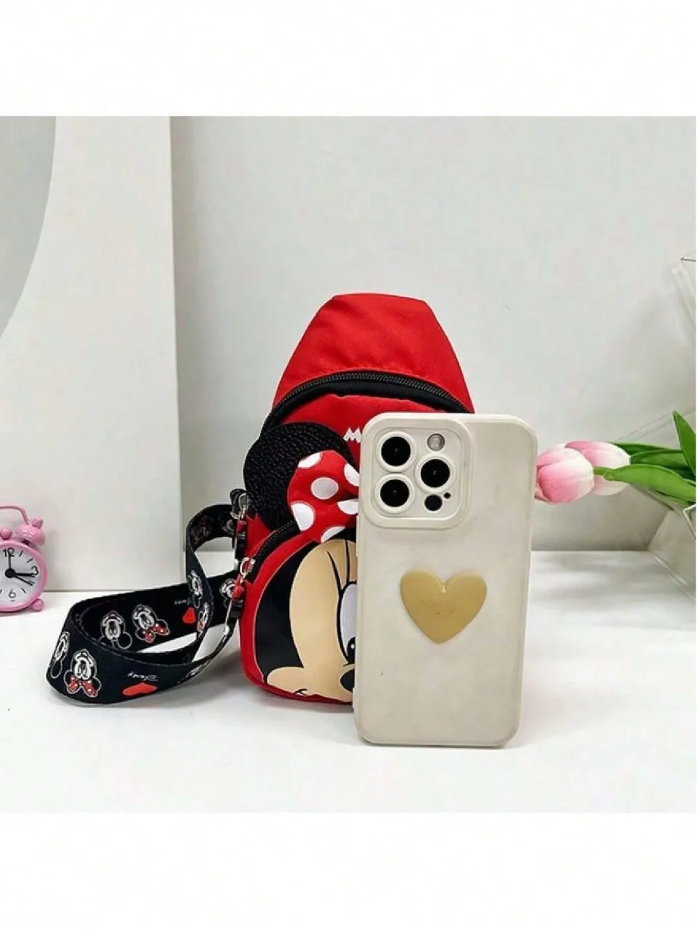 Disney 2025 New Fashion Mickey Cartoon Single Shoulder Crossbody Bag for Boys and Girls Cute Girls Coin Crossbody Bag 4