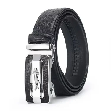 High quality genuine leather business top men belt trend alloy automatic buckle belt men and women universal jeans belt male 2